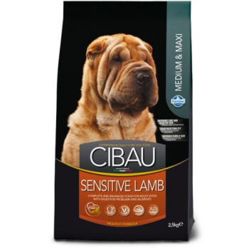 Farmina Dog Cibau Sensitive Adult Medium & Maxi Lambсухий корм для середніх та великих собак з чутливим травленням з ягням 2,5кг