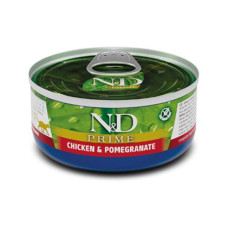 Farmina Cat Cans N&D Grain Free Prime Chicken Adult вологий корм для дорослих котів з куркою та гранатом 70г