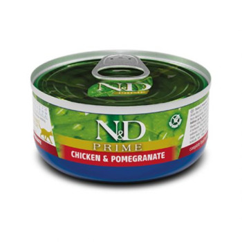 Farmina Cat Cans N&D Grain Free Prime Chicken Adultвологий корм для дорослих котів з куркою та гранатом 70г