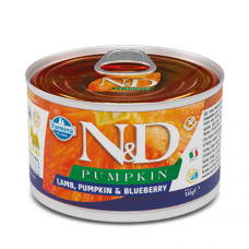 Farmina Cans N&D Grain Pumpkin Lamb Adult Mini вологий корм для собак дрібних порід, гарбуз/ягня/чорниця 140г