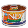 Farmina Cans N&D Grain Pumpkin Lamb Puppy Miniвологий корм для цуценят малих порід, гарбуз/ягня/чорниця 140г