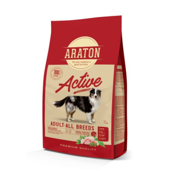 Сухий корм Araton Dog Active All Breeds Для активних собак з Куркою 15кг