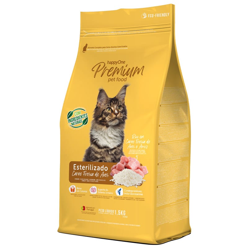 Преміум корм для стерилізованих кішок зі свіжим м’ясом happyOne Premium Sterilized Cat Fresh Meat 10 кг
