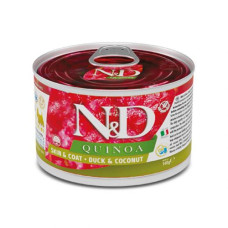 Farmina Cans N&D Quinoa Skin&Coat Adult Mini Duck вологий корм при харчовій алергії з качкою, кіноа 140г