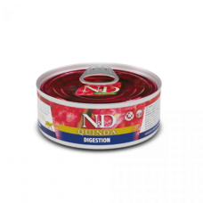Farmina Cat Cans Digestion, Lamb&Fennel Adult вологий корм для котів дієтичне харчування при харчовій алергії з перепелом, кіноа 80г