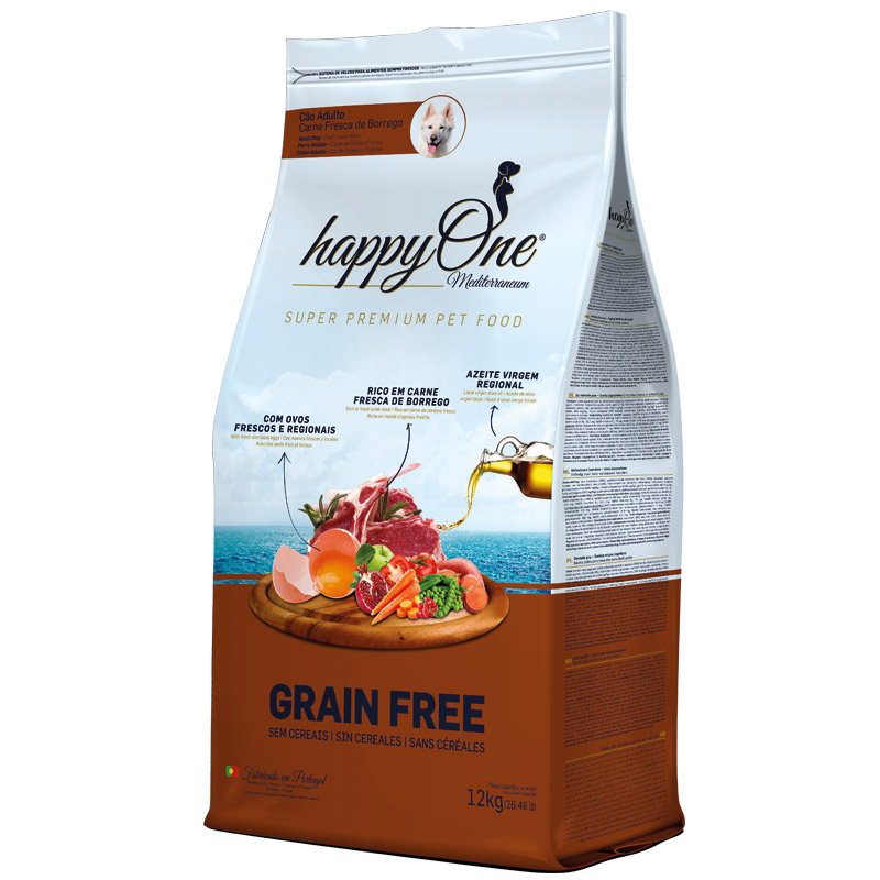 Беззерновий корм для дорослих собак зі свіжим ягням happyOne Mediterraneum Adult Dog Fresh Lamb 3 кг