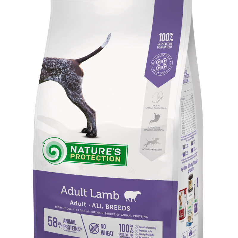 Nature's Protection Adult Lamb All breedsкорм з ягням для дорослих собак усіх порід 500г
