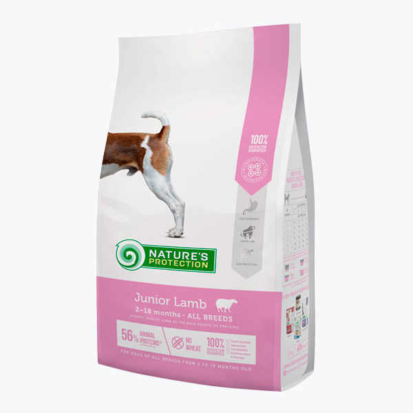 Nature's Protection Junior Lamb All breedsКорм для цуценят з ягнятком 500г