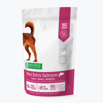 Nature's Protection Mini extra Salmon Adult Small breedsкорм для собак малих порід з лососем 500г