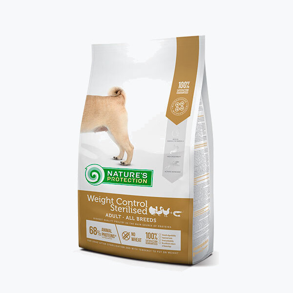 Nature's Protection Weight Control Sterilized Adult all breeds Для собак після стерилізації та схильних до повноти 12кг