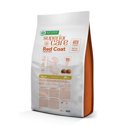 Nature's Protection SC Red Coat Grain Free Adult Salmon Mini Breedsдля собак малих порід з рудим забарвленням з лососем 10кг
