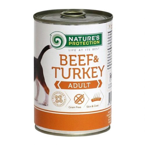 Nature's Protection Cans Adult Beef & Turkeyконсерва для дорослих собак з яловичиною та індичкою 200г