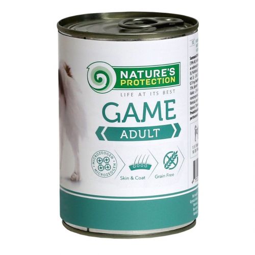 Nature's Protection Cans Adult Gameконсерва для дорослих собак з дичиною 200г