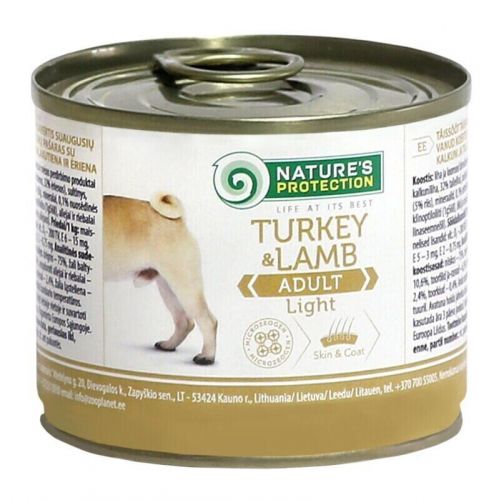 Nature's Protection Cans Adult Light Turkey & Lambконсерва для дорослих собак схильних повноти з індичкою та ягнятиною 200г