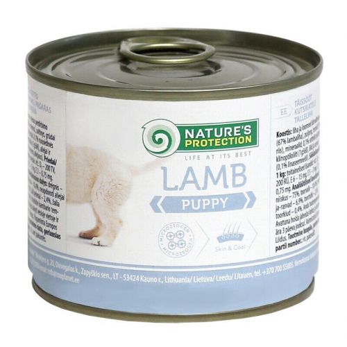 Nature's Protection Cans Puppy Lamb консевра для цуценят всіх порід з ягнятиною 200г