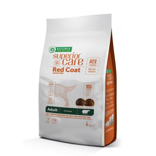 Nature's Protection SС Red Coat Grain Free Adult Lamb All Breeds корм для собак усіх порід з рудим забарвленням з ягням 4кг