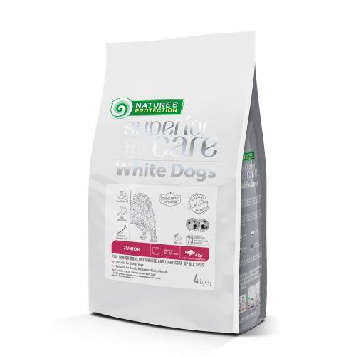 Natures Protection SC White Dogs White Fish Junior All Sizes корм для юніорів усіх розмірів з білою рибою 4кг