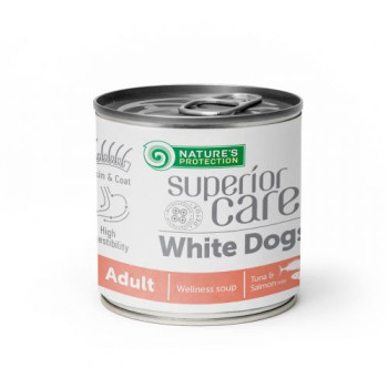 Nature's Protection Soup White Dogs All Breeds Adult Salmon & Tunaсуп для собак з лососем та тунцем 140г