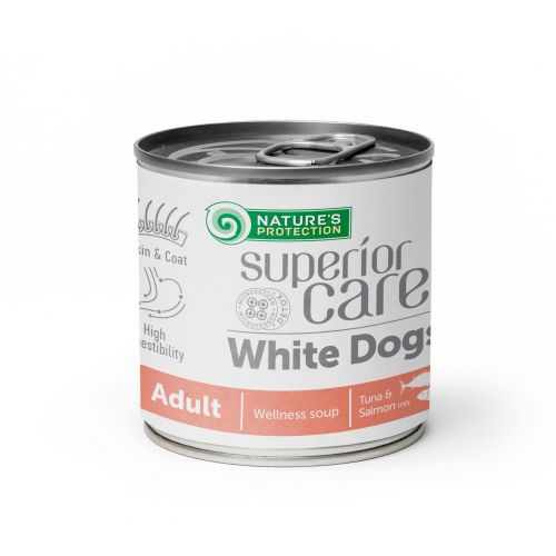 Nature's Protection Soup White Dogs All Breeds Adult Salmon & Tunaсуп для собак з лососем та тунцем 140г
