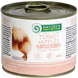 Вологий корм Nature's Protection Dog ADULT SMALL BREED TURKEY & APPLES для собак малих порід з індичкою 200г