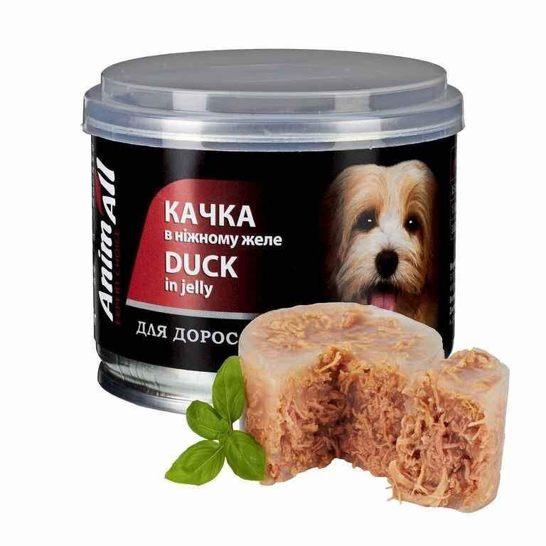 Консерви AnimAll для собак, качка в ніжному желе, 195 г
