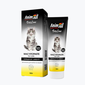 Фітопаста Animall Vetline паста для вивідення шерсті для кішок 100 г