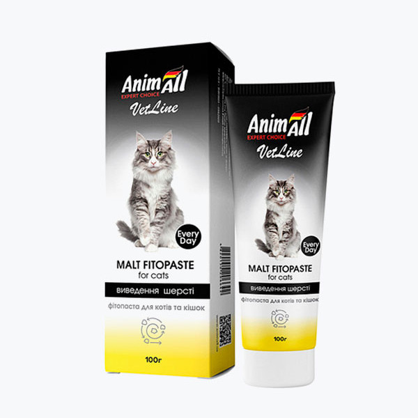 Фітопаста Animall Vetline паста для вивідення шерсті для кішок 100 г