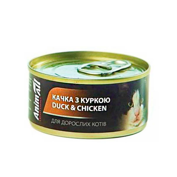 AnimAll Качка з куркою для котів 80г
