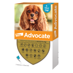 Адвокат (Advocate) краплі на холку для собак від 4 до 10кг, 1 піпетка
