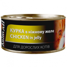 AnimAll Cat Adult Chicken вологий корм для дорослих котів з куркою в желе 85г