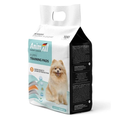 Пелюшки AnimAll Puppy Training Pads 60 х 60 см для собак та цуценят 100шт