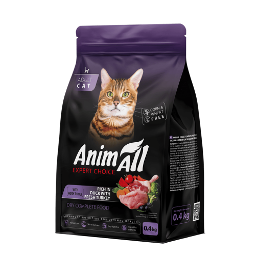 Сухий корм Animall (Енімал) Cat Fresh Turkey and Duck для котів зі свіжою індичкою та качкою 12кг