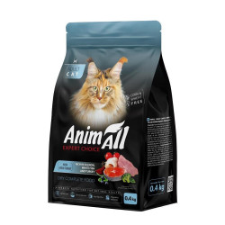 Сухий корм Animall (Енімал) Cat Salmon, White Fish and Fresh Turkey для котів з лососем, білою рибою та свіжою індичкою 12кг