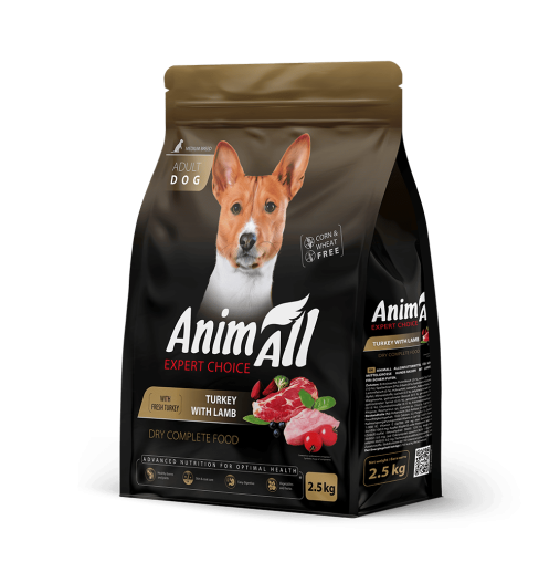 Сухий корм Animall (Енімал) Dog Medium Breed Fresh Turkey and Lamb для собак середніх порід зі свіжою індичкою та ягням 12кг